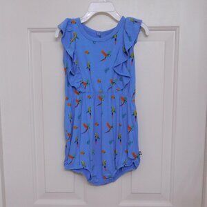 NWT Kyte Baby Colorful Parrot Print Bubble Romper sz 3t